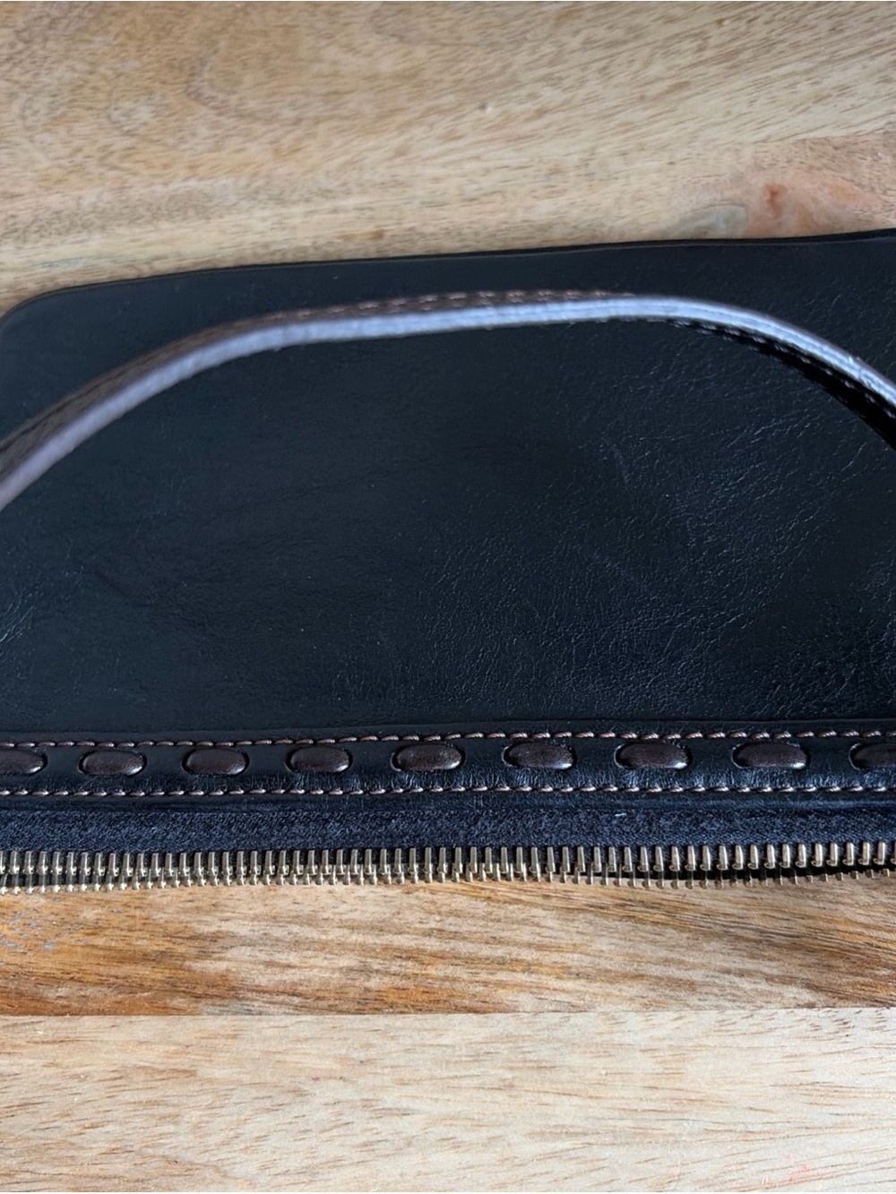 Dooney & Bourke Black Leather Wristlet with Gold Hardware - Picture 11 of 12